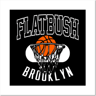 Flatbush Brooklyn Retro Basketball Posters and Art